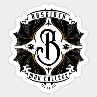 Basgiath War College Crest (white gold) Sticker